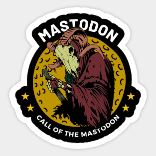 Call Of Mastodon // Original Artwork in Album style 80s Sticker